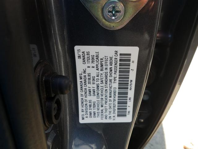 Photo 9 VIN: 2HGFB2F79FH549013 - HONDA CIVIC SE 