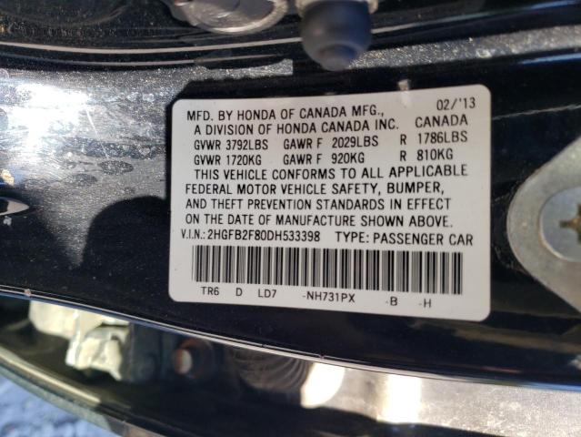 Photo 11 VIN: 2HGFB2F80DH533398 - HONDA CIVIC EX 