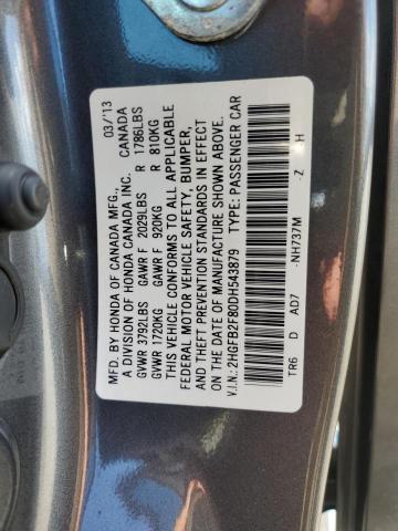 Photo 11 VIN: 2HGFB2F80DH543879 - HONDA CIVIC EX 