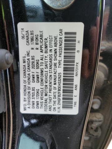 Photo 11 VIN: 2HGFB2F80EH532625 - HONDA CIVIC EX 