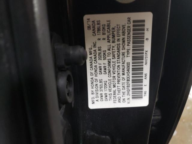 Photo 11 VIN: 2HGFB2F80EH546900 - HONDA CIVIC EX 