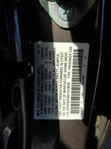 Photo 11 VIN: 2HGFB2F80FH518628 - HONDA CIVIC EX 