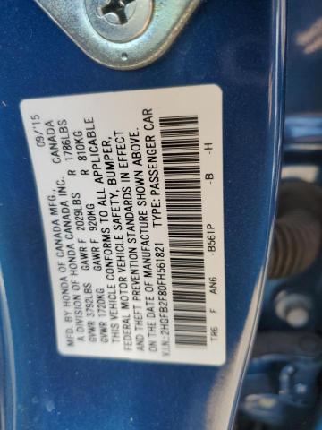 Photo 11 VIN: 2HGFB2F80FH561821 - HONDA CIVIC EX 