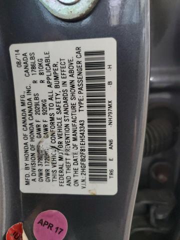 Photo 11 VIN: 2HGFB2F81EH543343 - HONDA CIVIC 