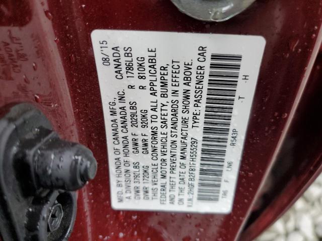 Photo 9 VIN: 2HGFB2F81FH555297 - HONDA CIVIC EX 