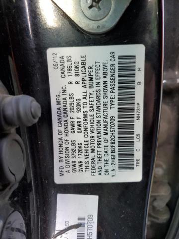 Photo 11 VIN: 2HGFB2F82CH570709 - HONDA CIVIC 