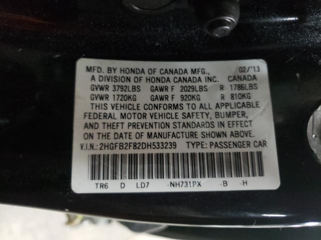 Photo 9 VIN: 2HGFB2F82DH533239 - HONDA CIVIC EX 