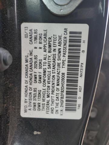 Photo 11 VIN: 2HGFB2F82DH539008 - HONDA CIVIC EX 