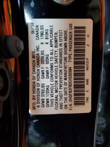 Photo 12 VIN: 2HGFB2F82EH530584 - HONDA CIVIC EX 