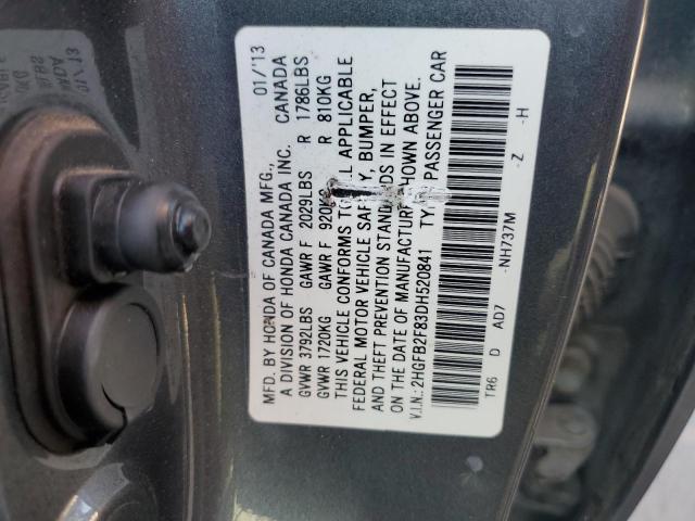 Photo 12 VIN: 2HGFB2F83DH520841 - HONDA CIVIC EX 