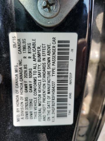 Photo 11 VIN: 2HGFB2F83FH564227 - HONDA CIVIC 