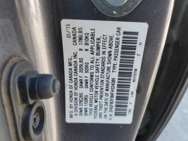 Photo 11 VIN: 2HGFB2F84FH524089 - HONDA CIVIC 