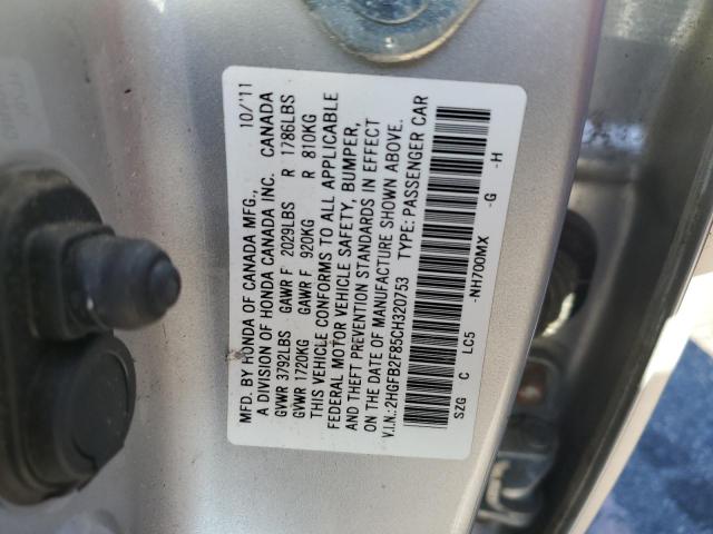 Photo 11 VIN: 2HGFB2F85CH320753 - HONDA CIVIC 