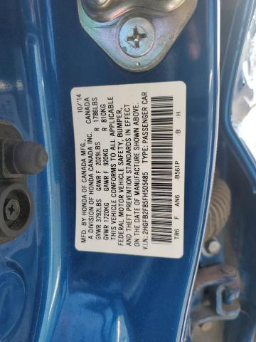 Photo 11 VIN: 2HGFB2F85FH505485 - HONDA CIVIC 