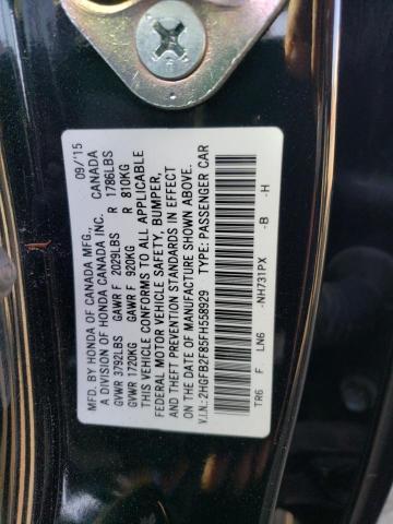 Photo 12 VIN: 2HGFB2F85FH558929 - HONDA CIVIC EX 