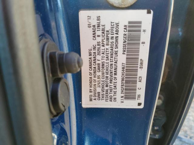 Photo 11 VIN: 2HGFB2F86CH544677 - HONDA CIVIC EX 