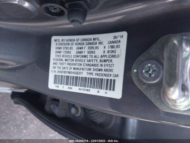 Photo 8 VIN: 2HGFB2F86EH556377 - HONDA CIVIC 