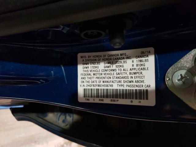 Photo 9 VIN: 2HGFB2F86EH556749 - HONDA CIVIC EX 