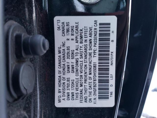 Photo 11 VIN: 2HGFB2F87DH550831 - HONDA CIVIC 