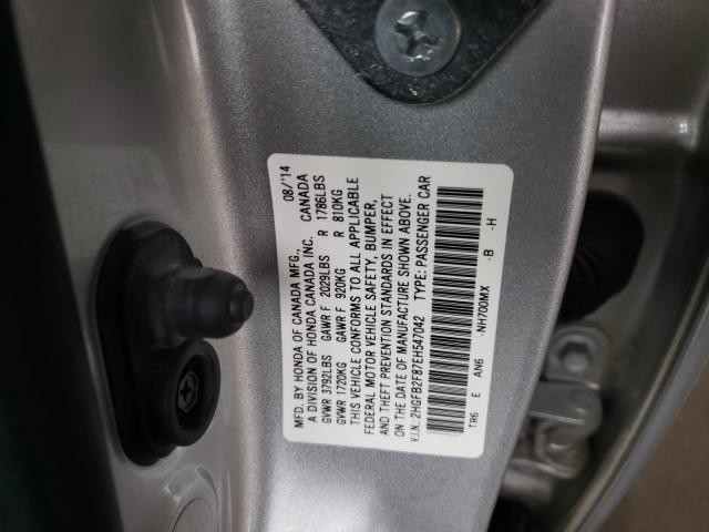 Photo 9 VIN: 2HGFB2F87EH547042 - HONDA CIVIC EX 