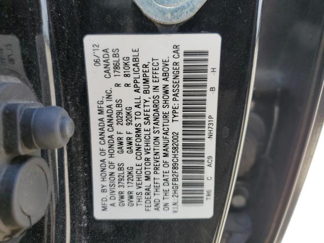 Photo 11 VIN: 2HGFB2F89CH582002 - HONDA CIVIC EX 