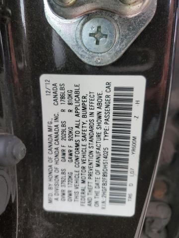 Photo 12 VIN: 2HGFB2F89DH514025 - HONDA CIVIC 