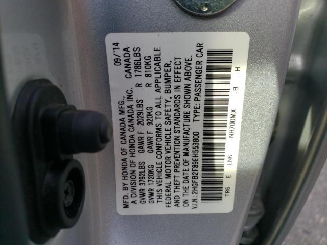 Photo 11 VIN: 2HGFB2F89EH553800 - HONDA CIVIC 