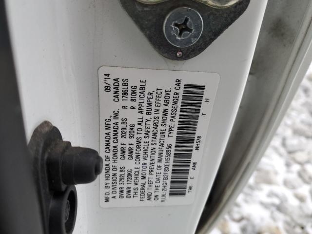 Photo 11 VIN: 2HGFB2F8XEH558956 - HONDA CIVIC 