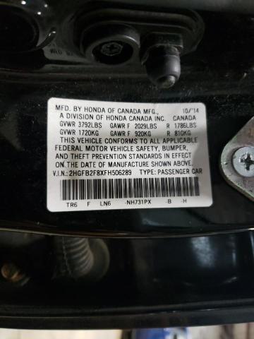 Photo 12 VIN: 2HGFB2F8XFH506289 - HONDA CIVIC EX 