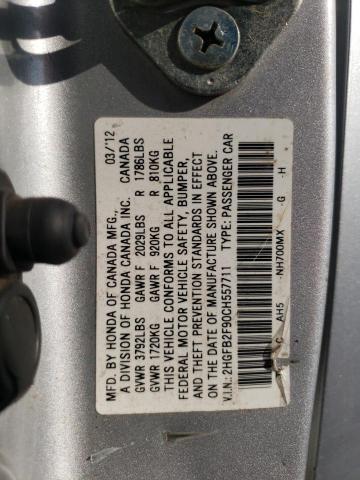 Photo 12 VIN: 2HGFB2F90CH557711 - HONDA CIVIC EXL 