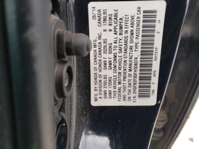 Photo 11 VIN: 2HGFB2F90FH504074 - HONDA CIVIC 