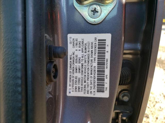 Photo 9 VIN: 2HGFB2F90FH528729 - HONDA CIVIC EXL 