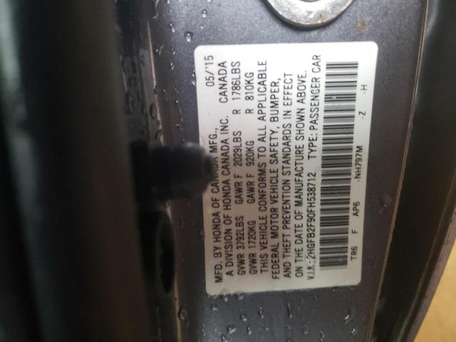 Photo 11 VIN: 2HGFB2F90FH538712 - HONDA CIVIC EXL 