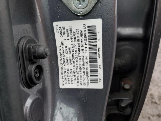 Photo 9 VIN: 2HGFB2F91FH547144 - HONDA CIVIC EXL 