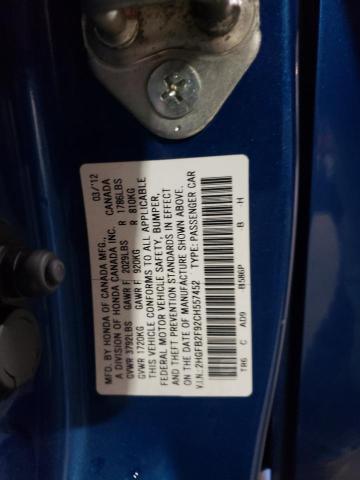 Photo 11 VIN: 2HGFB2F92CH557452 - HONDA CIVIC EXL 