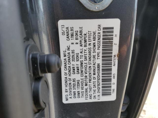 Photo 11 VIN: 2HGFB2F92DH556884 - HONDA CIVIC 