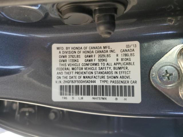 Photo 11 VIN: 2HGFB2F93DH542444 - HONDA CIVIC 