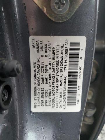 Photo 12 VIN: 2HGFB2F93EH546446 - HONDA CIVIC EXL 