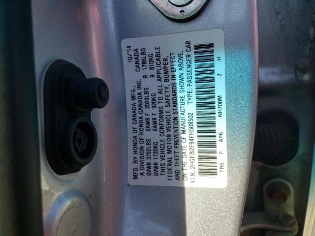 Photo 11 VIN: 2HGFB2F94FH508502 - HONDA CIVIC 