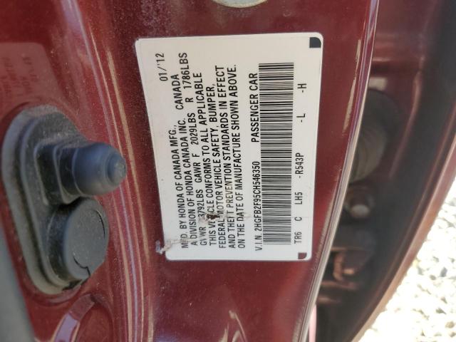 Photo 11 VIN: 2HGFB2F95CH546350 - HONDA CIVIC EXL 