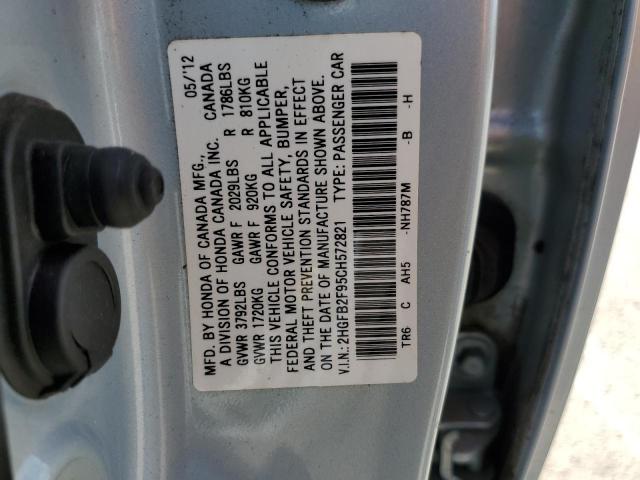 Photo 11 VIN: 2HGFB2F95CH572821 - HONDA CIVIC EXL 