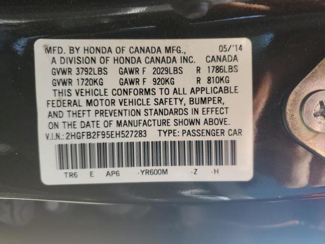 Photo 11 VIN: 2HGFB2F95EH527283 - HONDA CIVIC EXL 