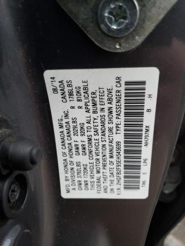 Photo 9 VIN: 2HGFB2F95EH545699 - HONDA CIVIC EXL 