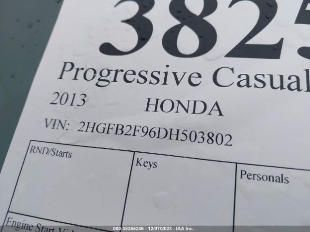 Photo 8 VIN: 2HGFB2F96DH503802 - HONDA CIVIC SDN 