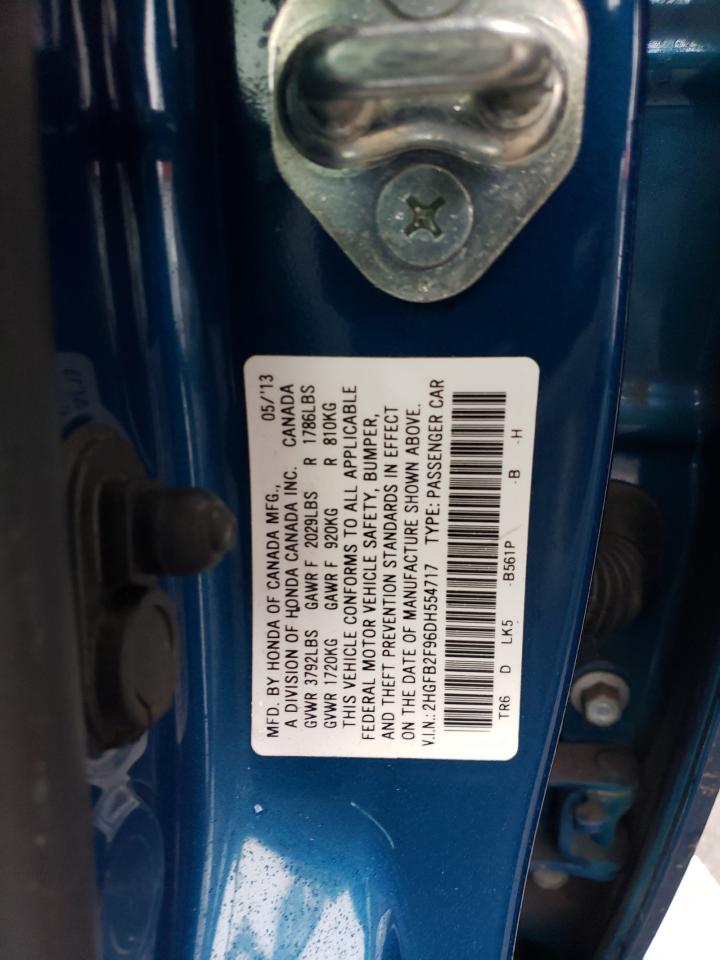 Photo 11 VIN: 2HGFB2F96DH554717 - HONDA CIVIC 