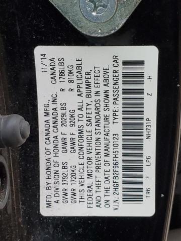 Photo 11 VIN: 2HGFB2F96FH510123 - HONDA CIVIC EXL 