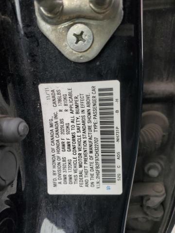 Photo 11 VIN: 2HGFB2F97CH322707 - HONDA CIVIC EXL 