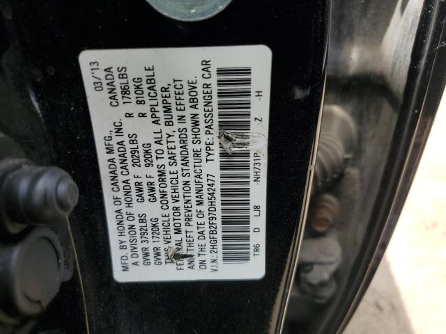 Photo 11 VIN: 2HGFB2F97DH542477 - HONDA CIVIC EXL 