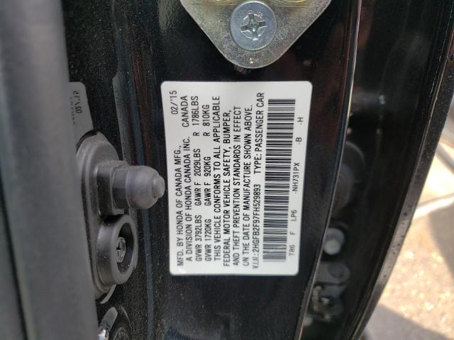 Photo 9 VIN: 2HGFB2F97FH529893 - HONDA CIVIC EXL 