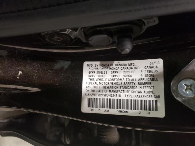 Photo 11 VIN: 2HGFB2F98DH524618 - HONDA CIVIC EXL 